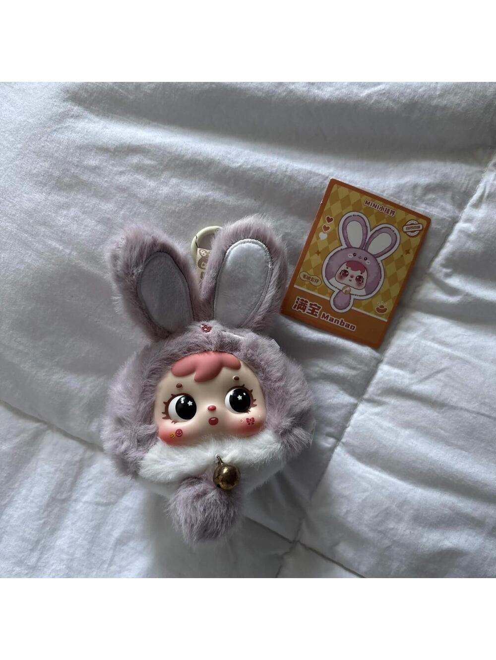 purple bunny keychain